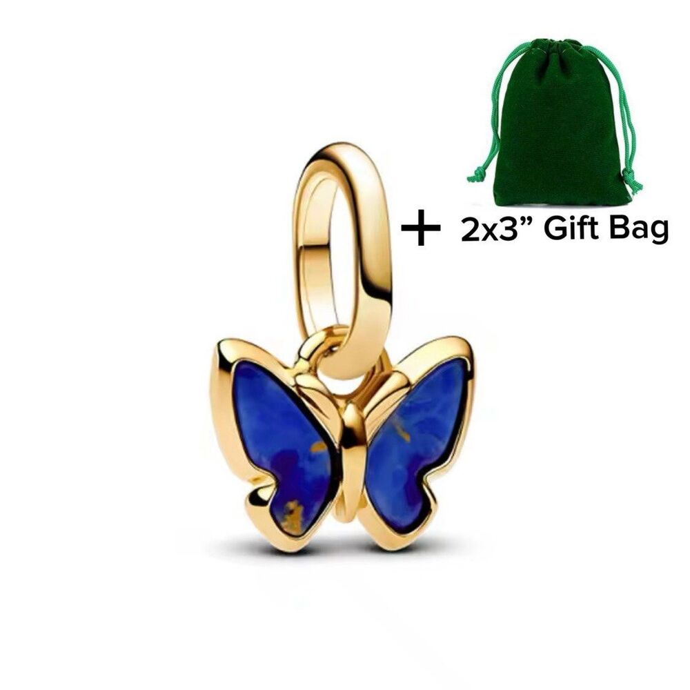 Blue Butterfly Dangle Charm | Brand New